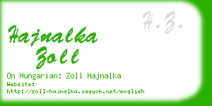 hajnalka zoll business card